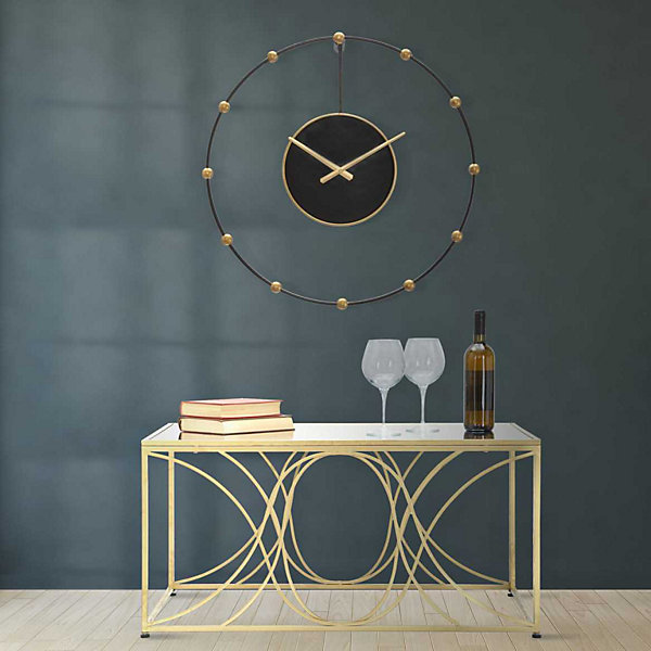 Horloge en métal Pearl 61x4.5 cm