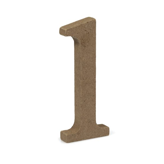 Mini MDF Wooden Number 1 8cm