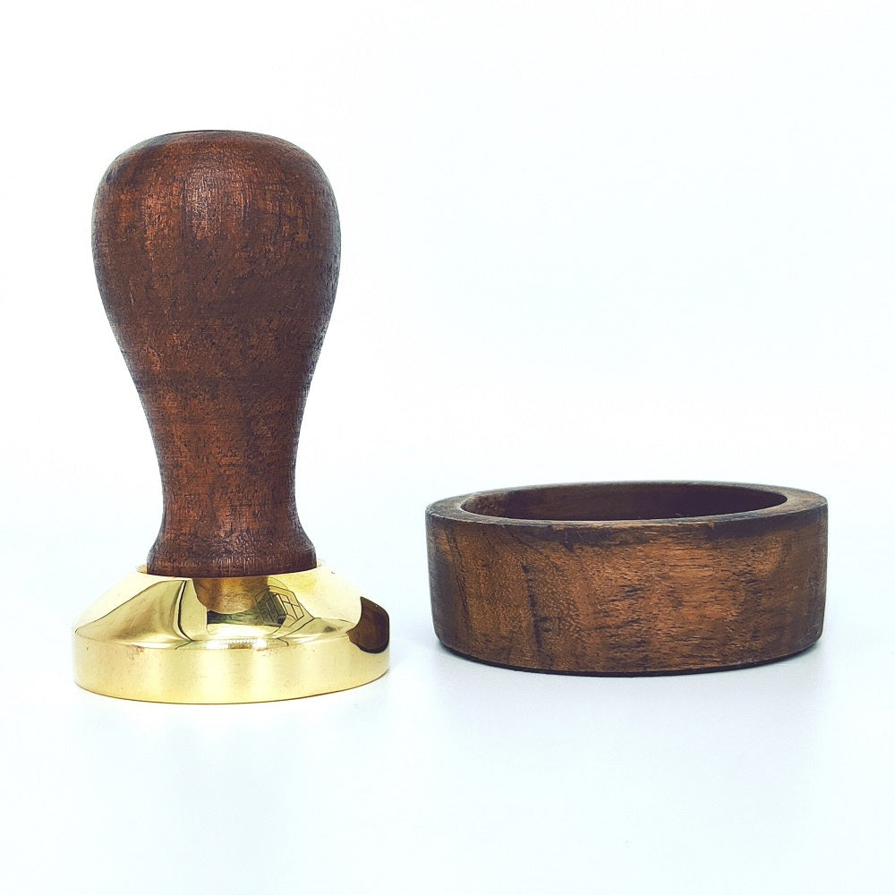 Brût Homeware espresso tamper met houder - messing