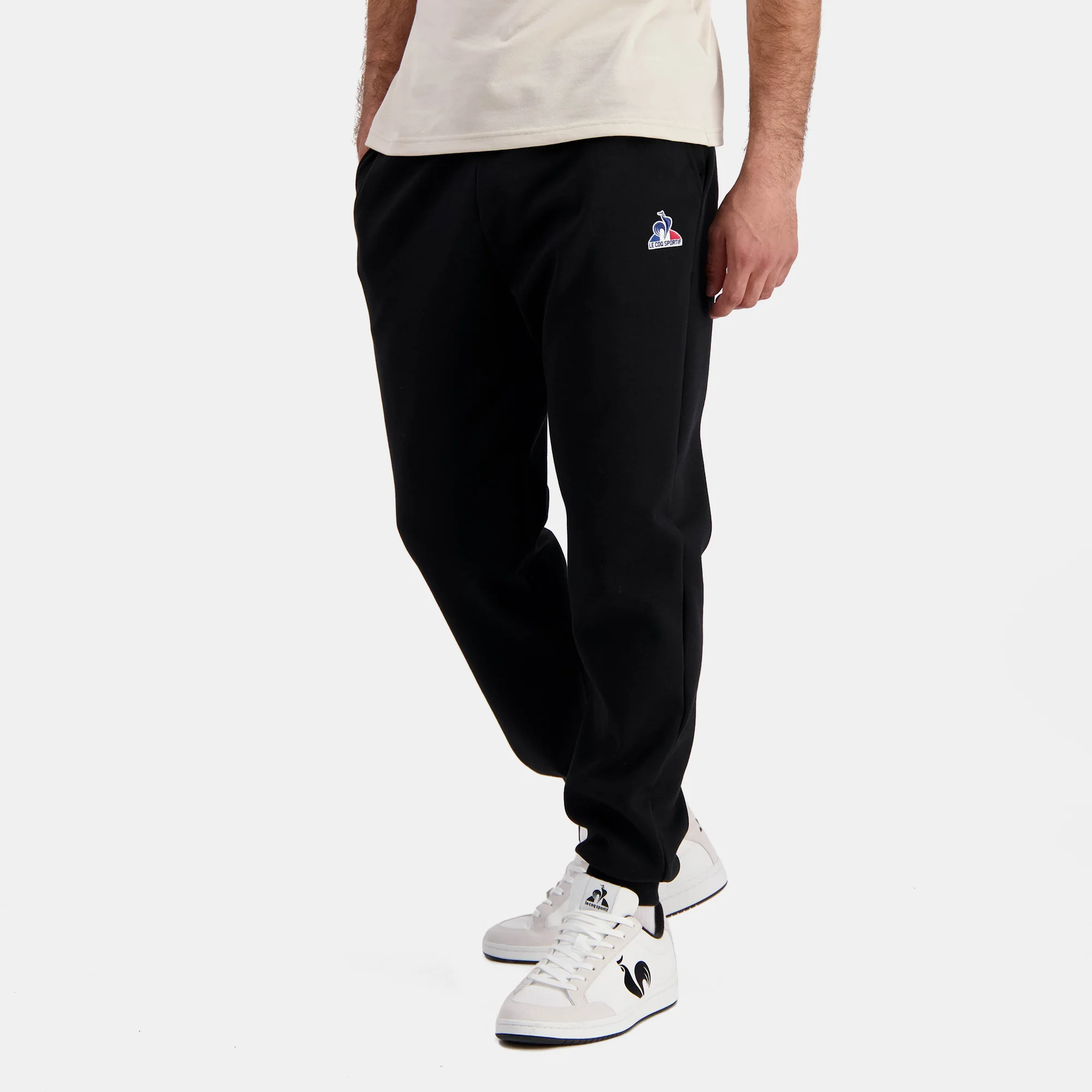 Pantalon Essentiel double face avec badge logo brodé