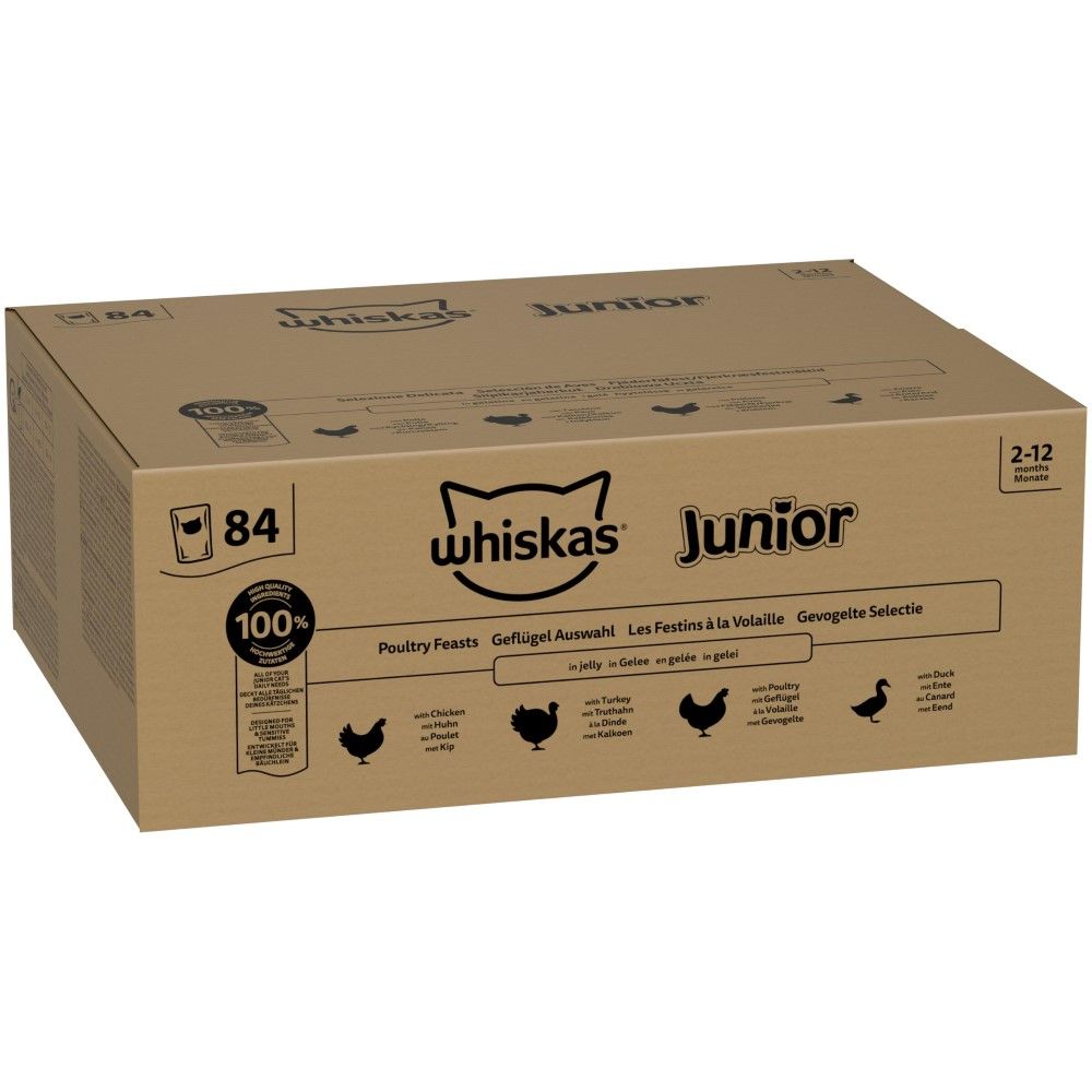 Jumbo Pack Whiskas Junior Pouches 84 x 85g