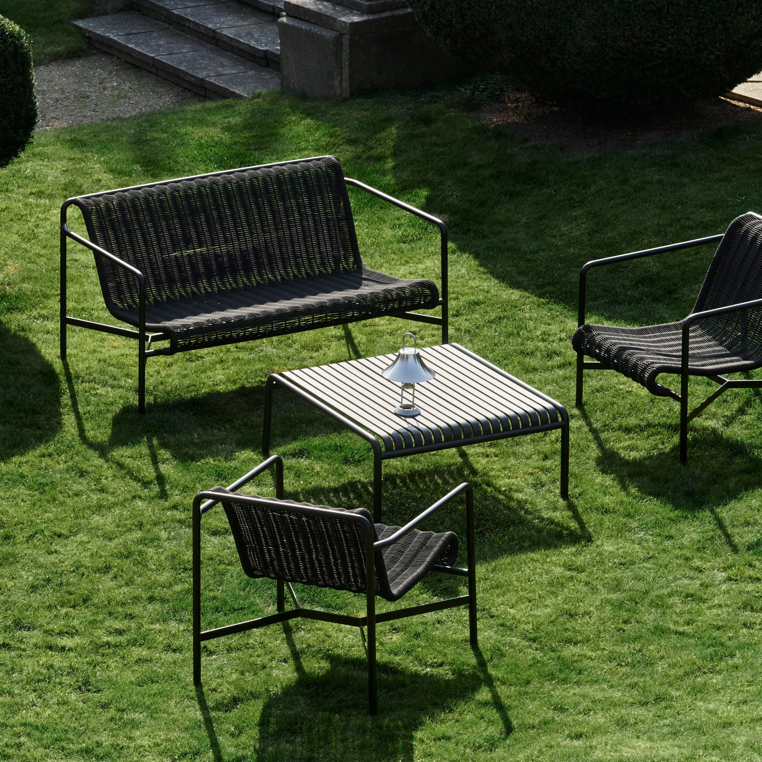 HAY Palissade Cord Lounge 2,5-zitsbank Low - Antraciet