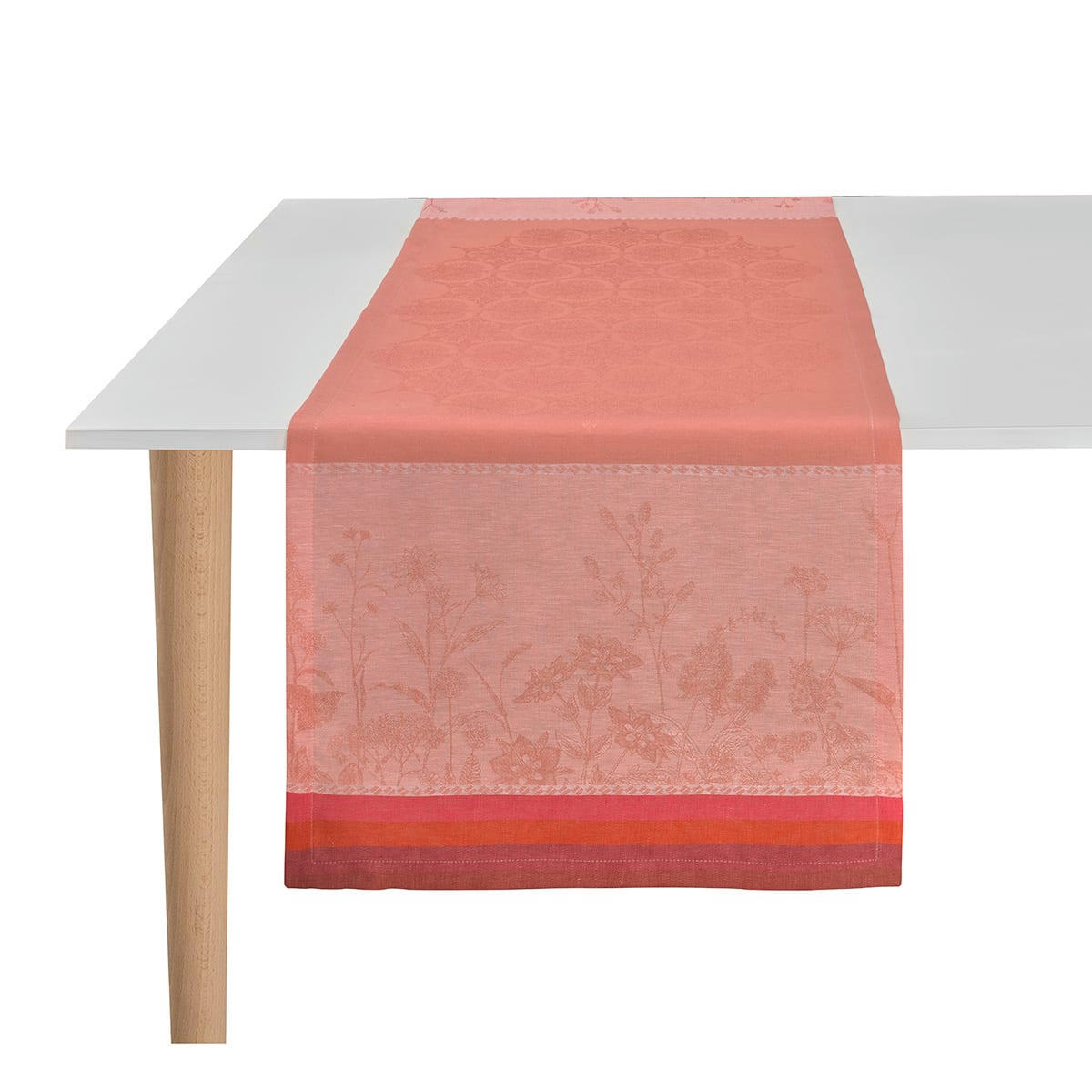 INSTANT BUCOLIQUE - Chemin de table en lin cosmos 50 x 150