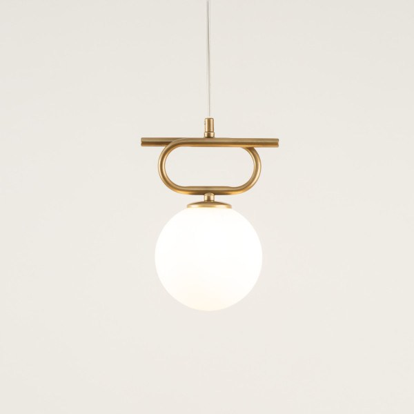 Lampa wisząca złoto-biała Tes 1xG9x12W wym: 80x18x14 cm Sigma Lighting