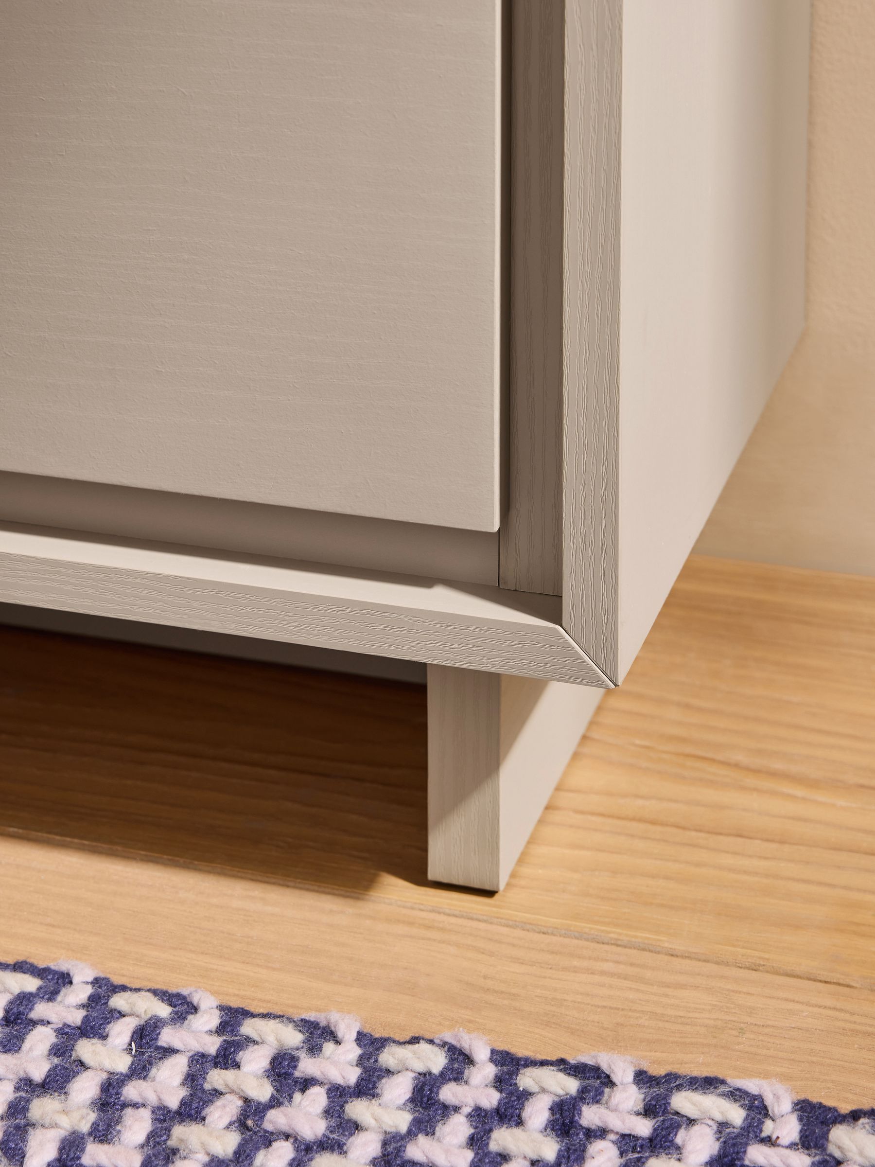 Kaci Bedside Table in Natural Greige Wood Effect