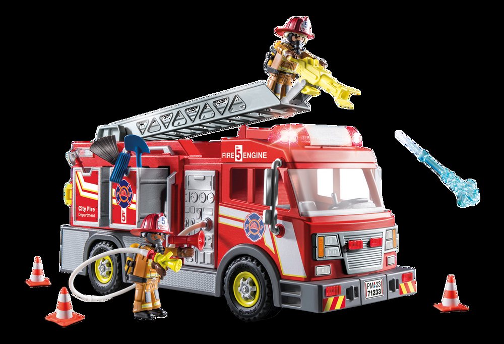 Playmobil Fire Truck Rescue Ladder Unit Set