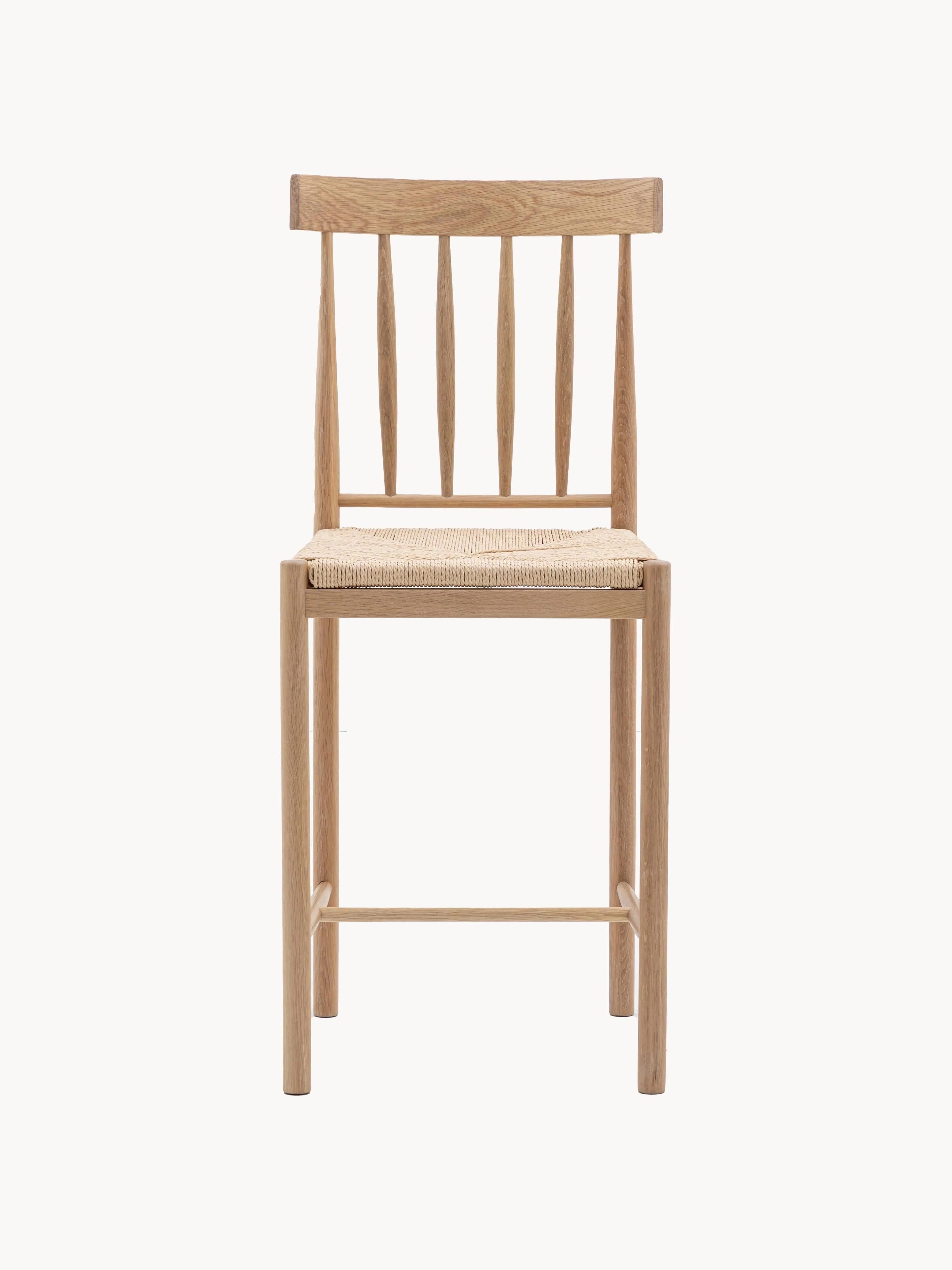 Handgefertigte Eichenholz-Thekenstühle Eton, 2er-Set