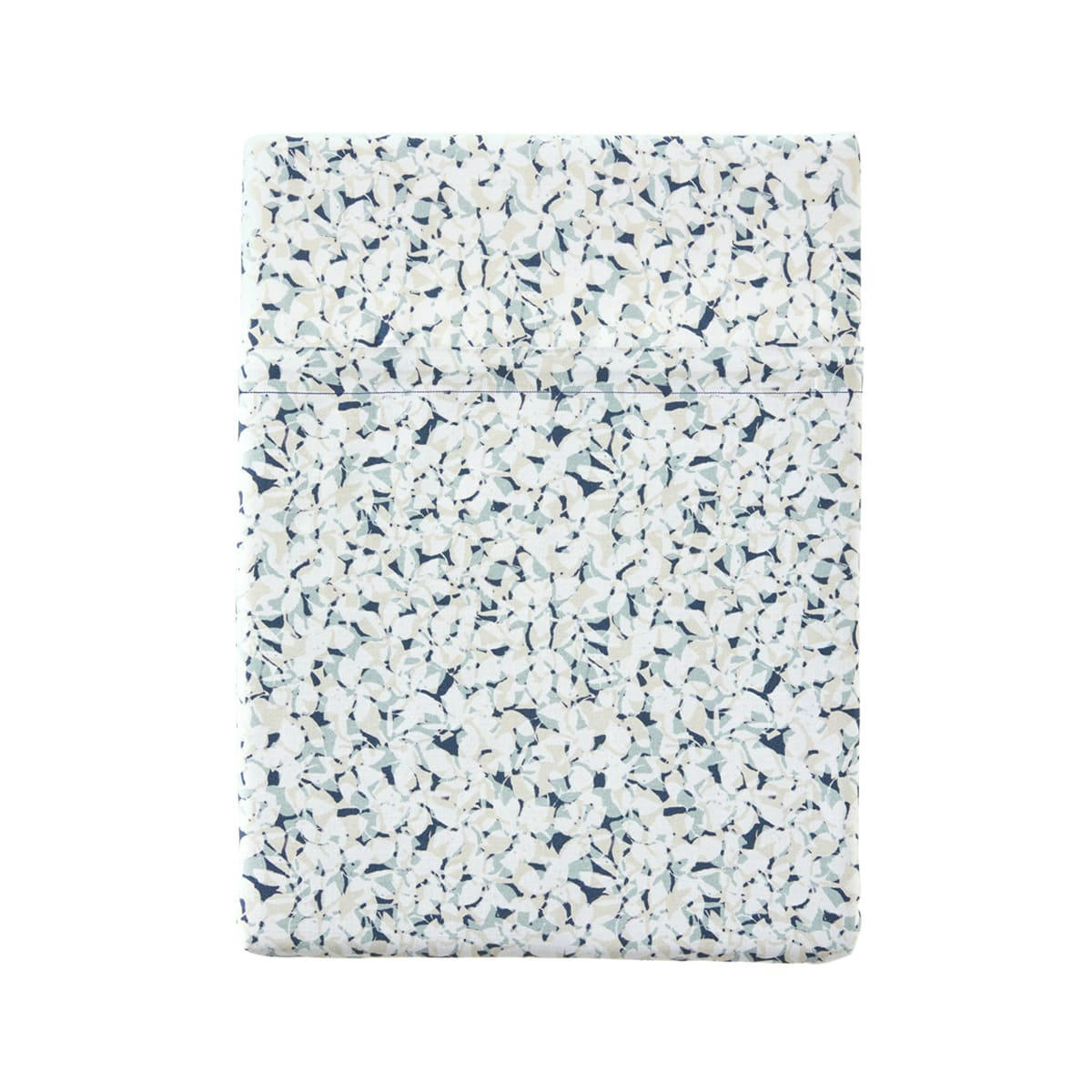 NUI - Drap plat en satin de coton bleu 240x300