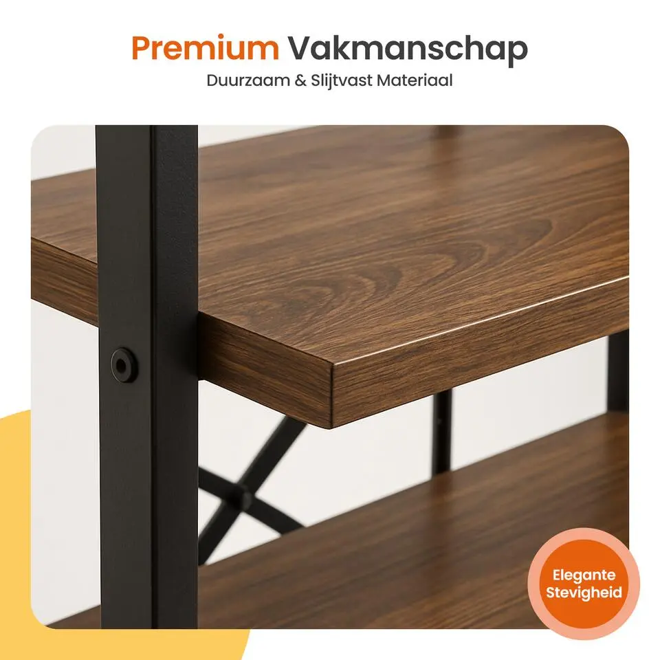 Goliving Boekenkast - 66 x 30 x 186 cm - 6 Lagen - Opbergkast - Wandkast