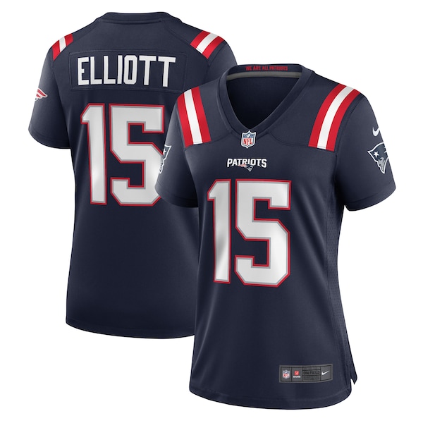 Ezekiel Elliott New England Patriots Nike Women's Game Player Jersey - Navy/Red/White