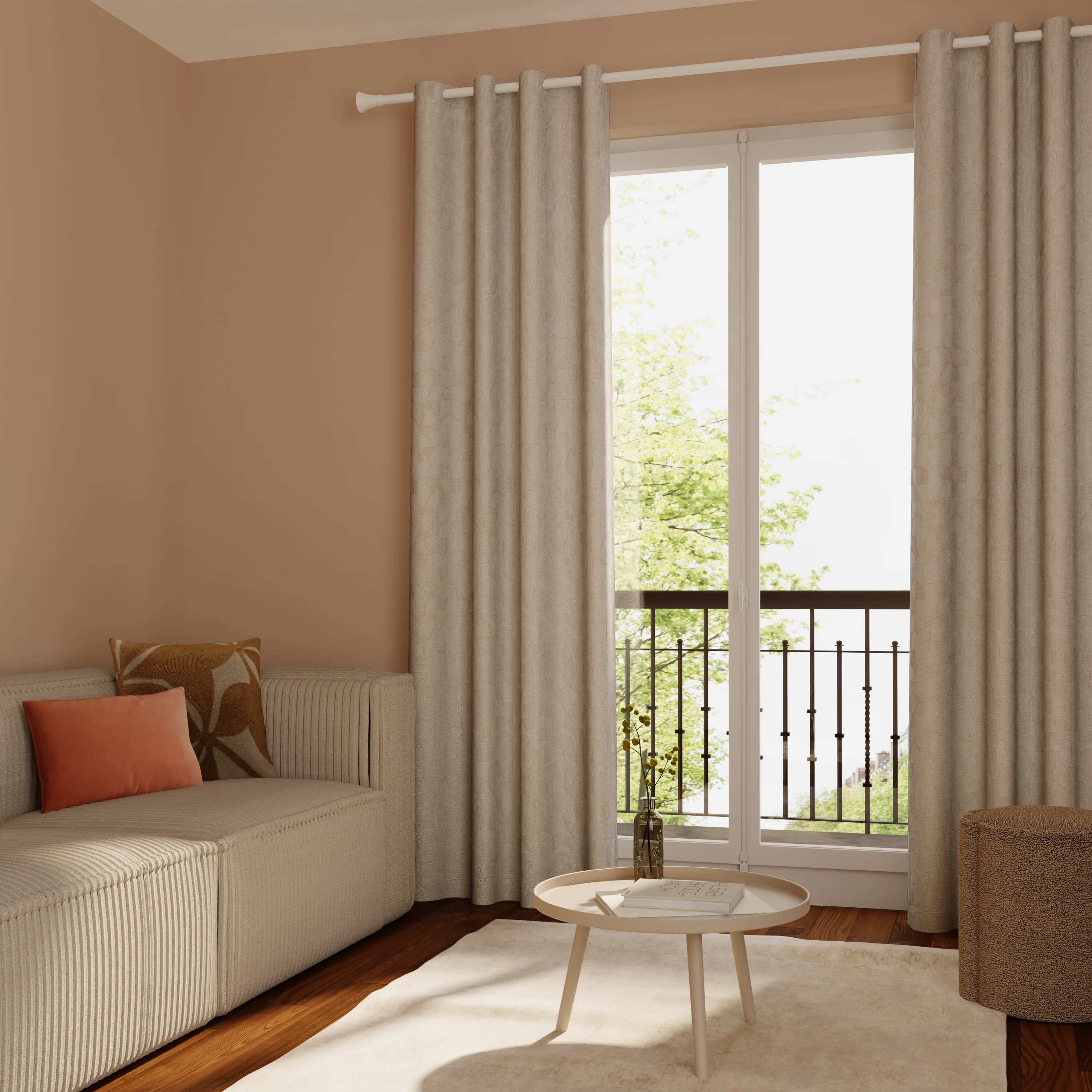 4MURS Rideau DIONE coloris beige 140 x 260 cm