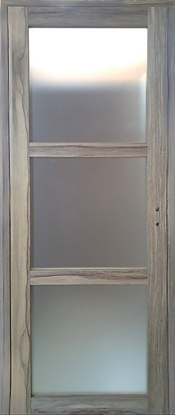 Bloc Porte Bois Frake Vitrée H204 X L73 Cm Côte Tableau P.gauche Gd Menuiseries