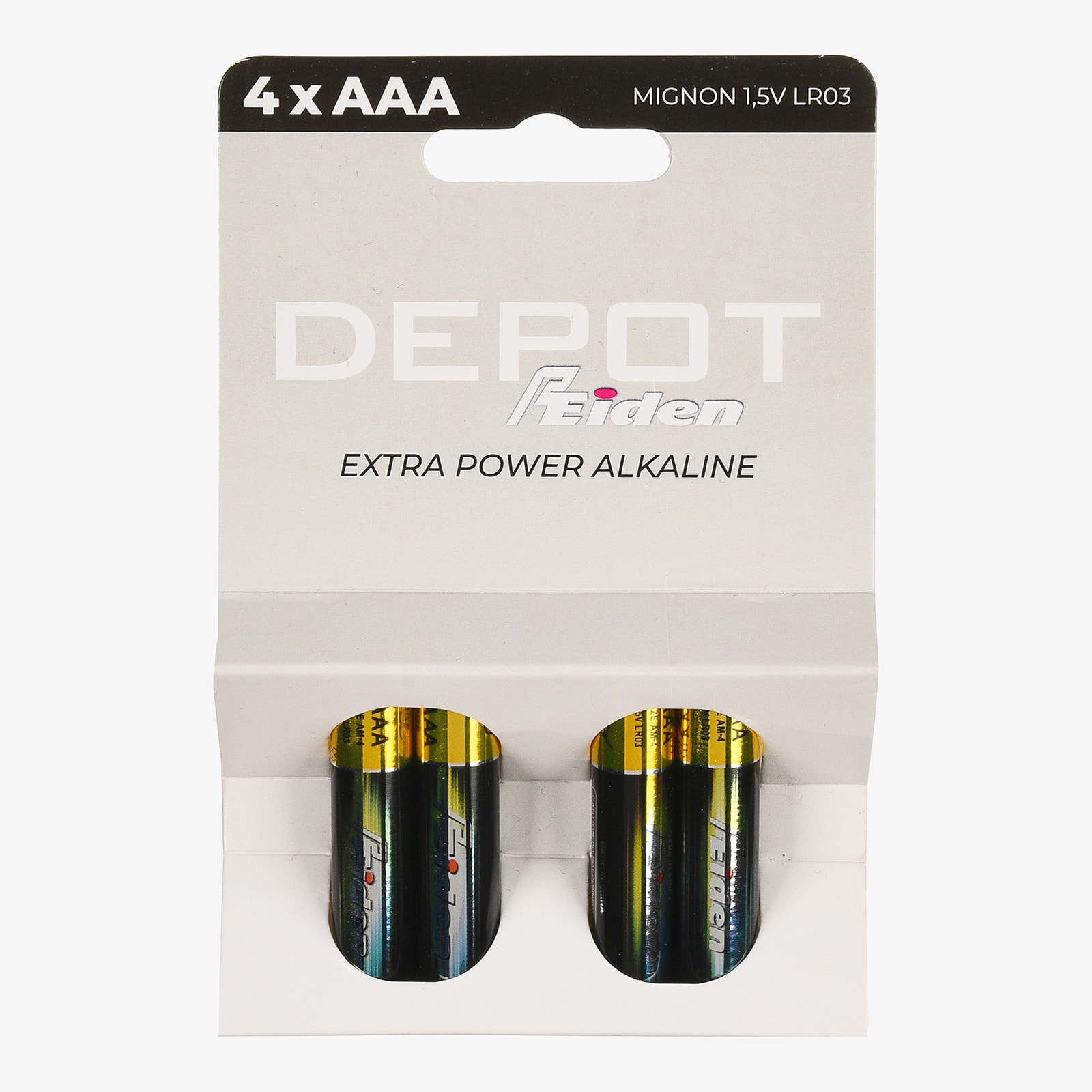 Batterien Peiden Extra Power AAA Klar, 4 Stück