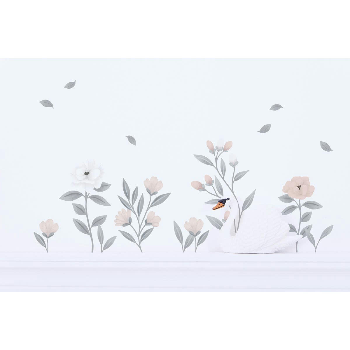 GRACE - Stickers les roses en Vinyle mat Bleu