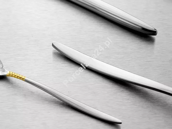 Komplet sztućców 24 cz. na 6 osób Hisar - Mamba Gold (4.0/3.0mm) złocone