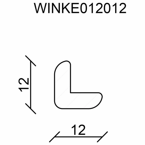 Winkelleiste, Fichte- & Kieferholz natur, LxHxT: 100 x 1,2 x 1,2 cm