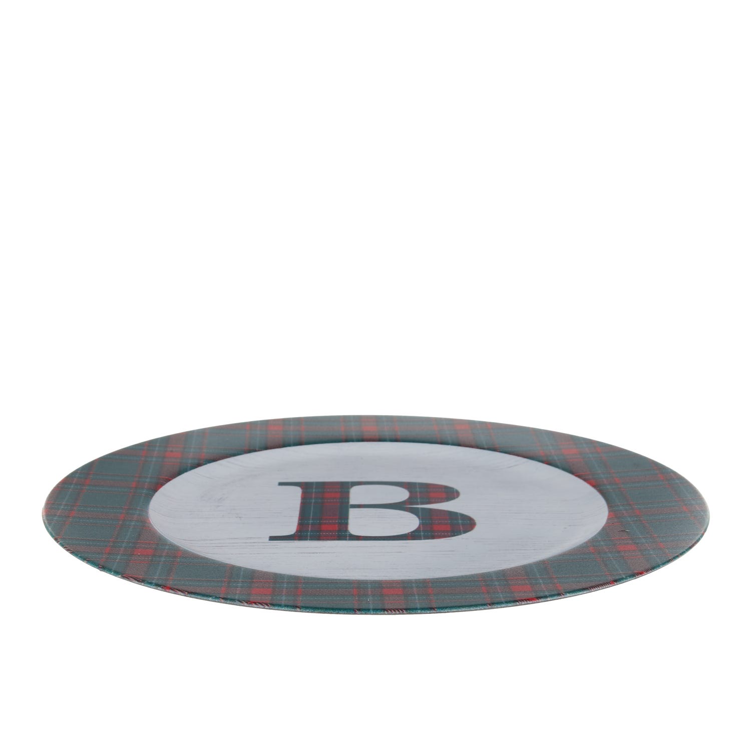 Sottopiatto Natale lettera B 33 cm in plastica