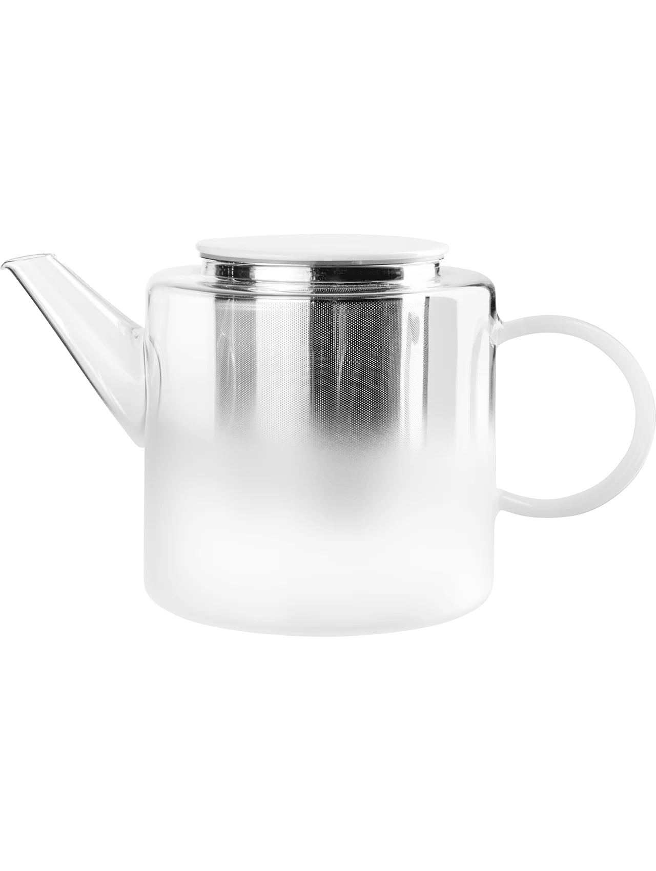 teekanne, frosted mit weißem deckel