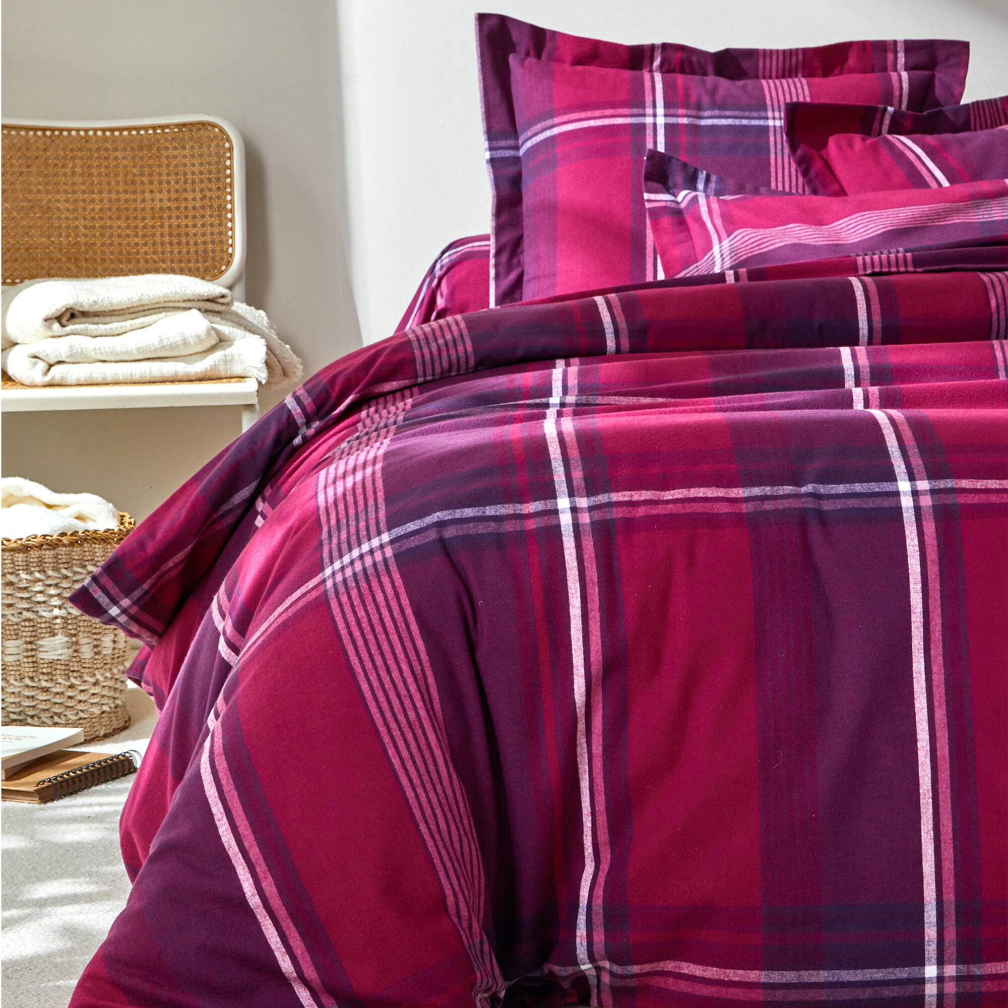 Linge de lit Scott flanelle tissé teint
