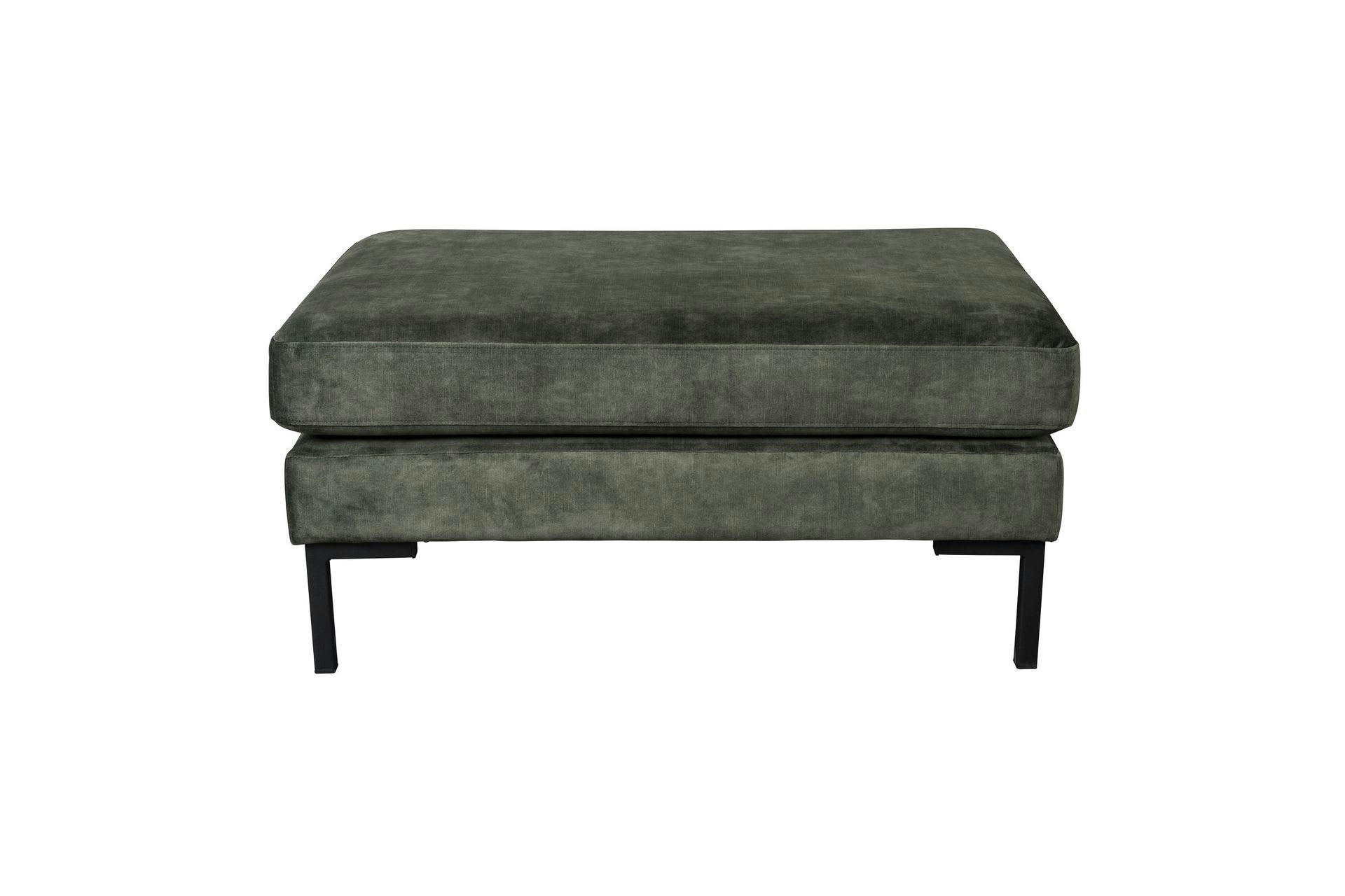 HOUDA - Repose pieds en tissu vert