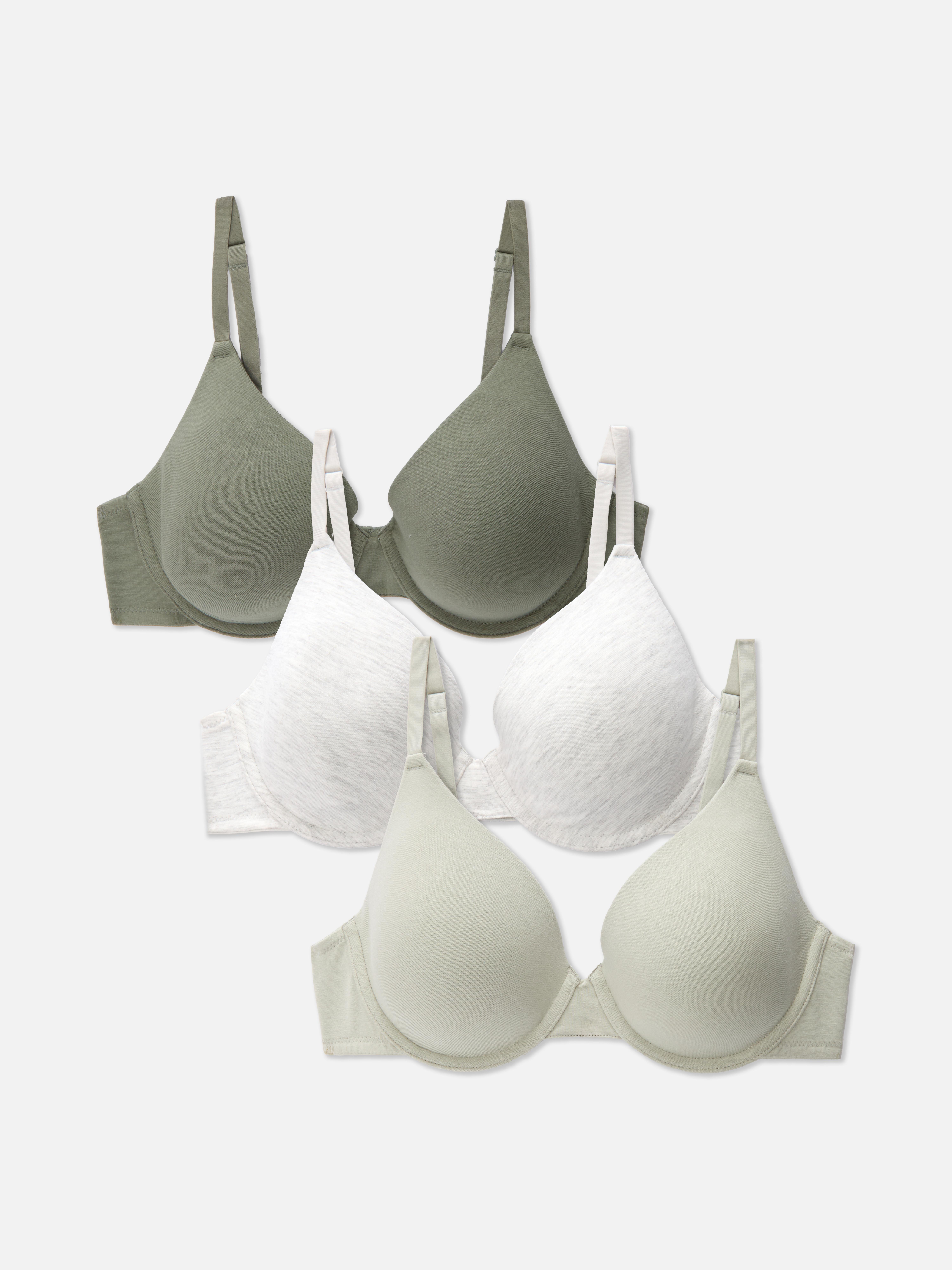 3pk Full Coverage Cotton Bras