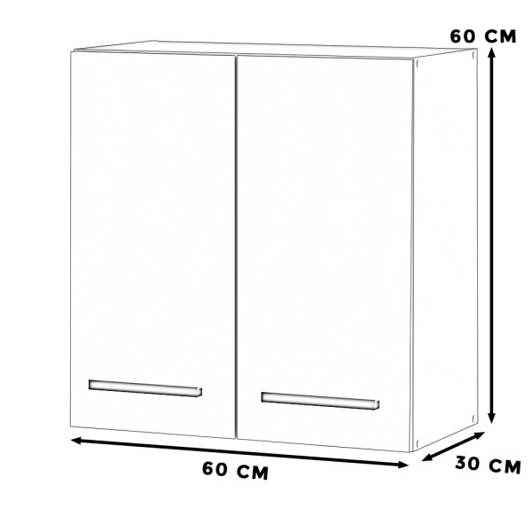 Szafka kuchenna wisząca 60cm blande biała butelkowa zieleń