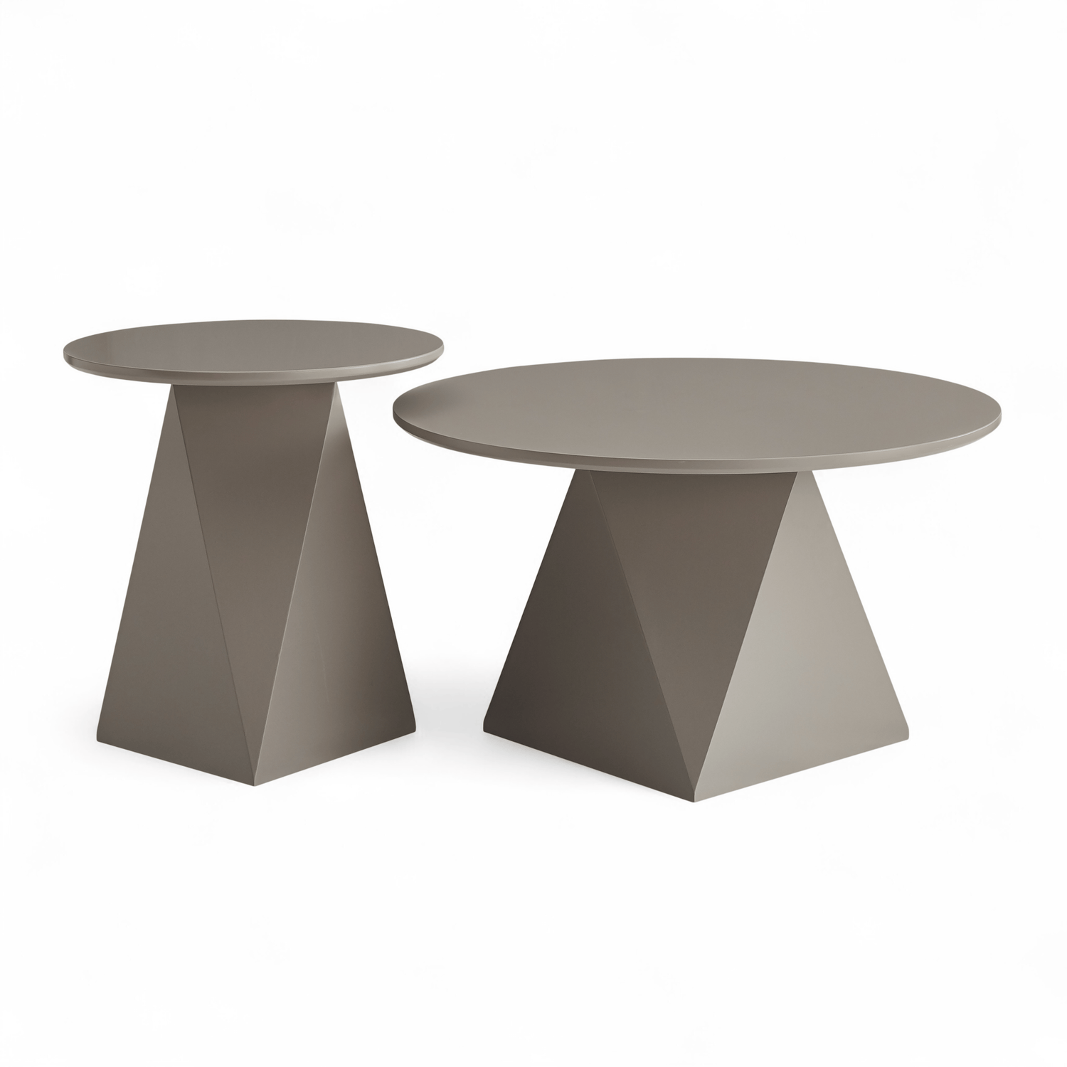 Furnhouse salontafel set Aura - Beige - Ø 50/80 cm