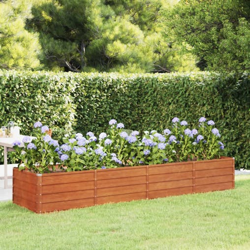 NNEVL Garden Raised Bed Rusty 320x80x45 cm Corten Steel