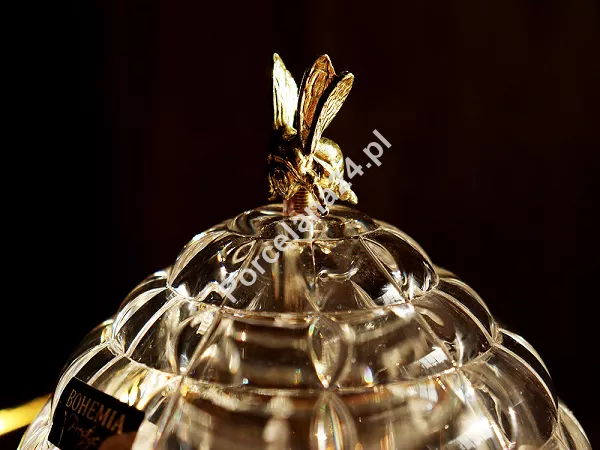 Pojemnik szklany na miód 15 cm Bohemia Prestige - Gold Bee 4SB.802022