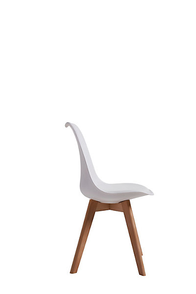 Chaises de Salle à Manger scandinave, Chaise de Bureau rétro, Blanc, Lot de 4