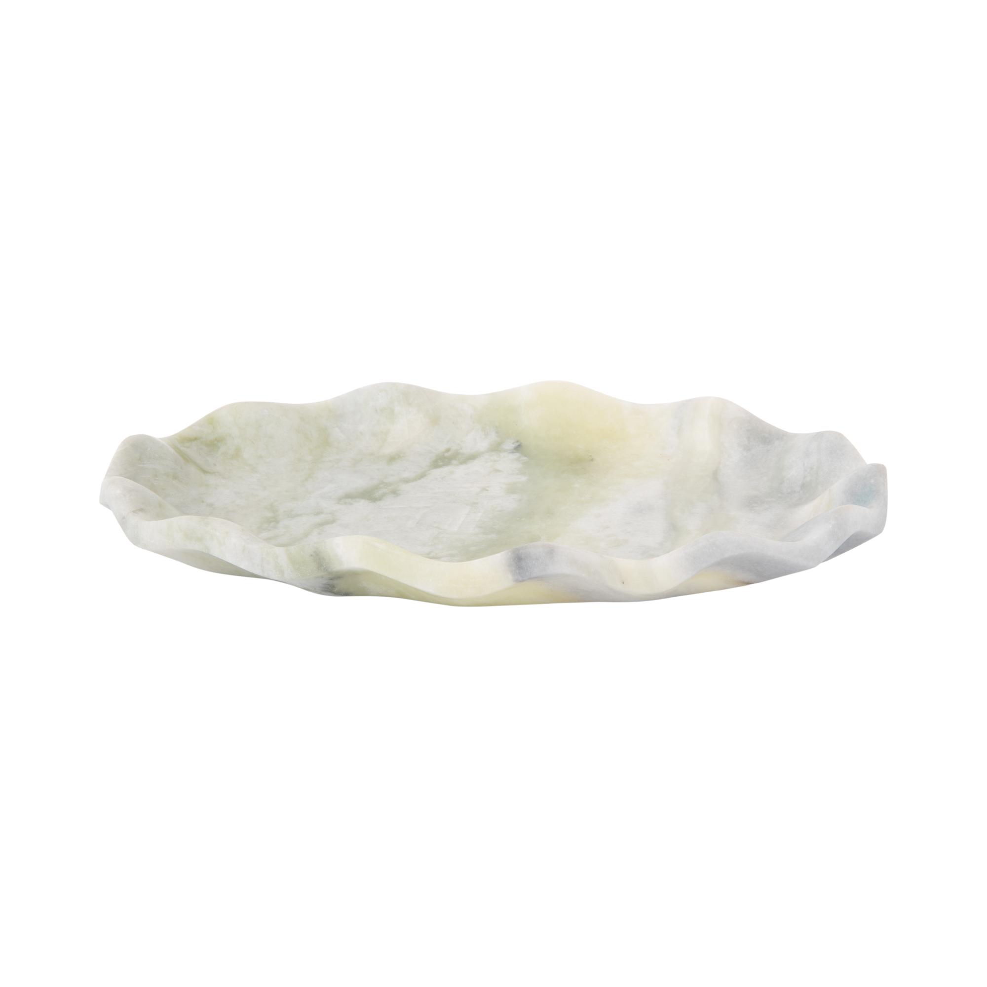 Present Time dienblad Waved Oval Klein - Himalaya groen - groen - 21x14x3cm