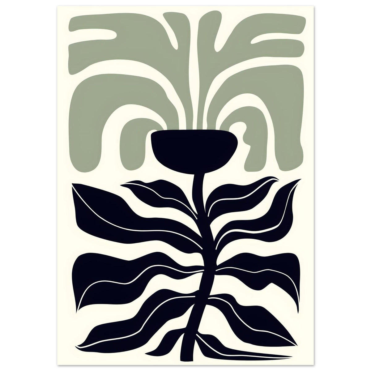 Artfulprints Poster Matisse – Poetic bloom II  - 50x70 cm - Groen