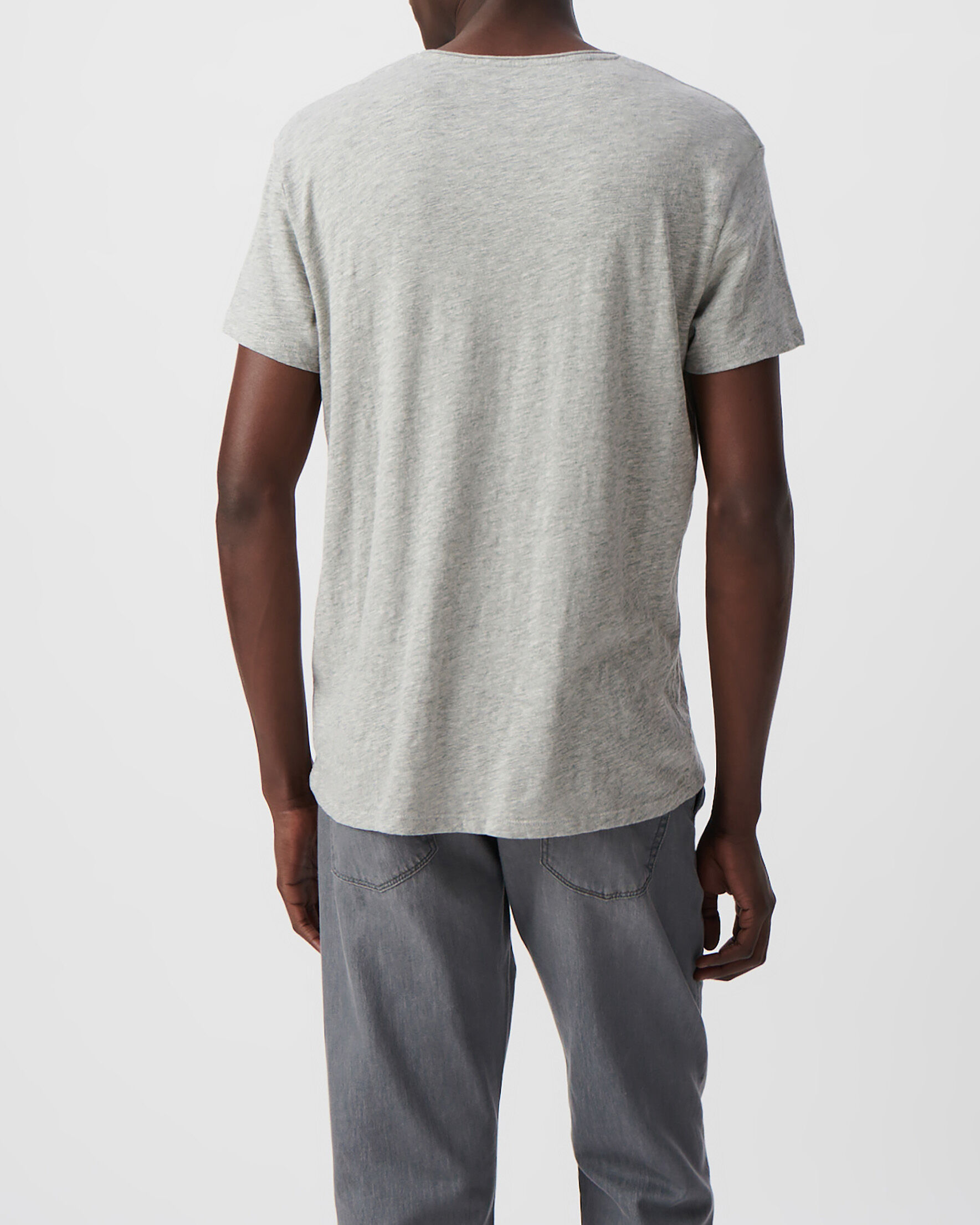 T-shirt L'Essentiel gris col V Homme