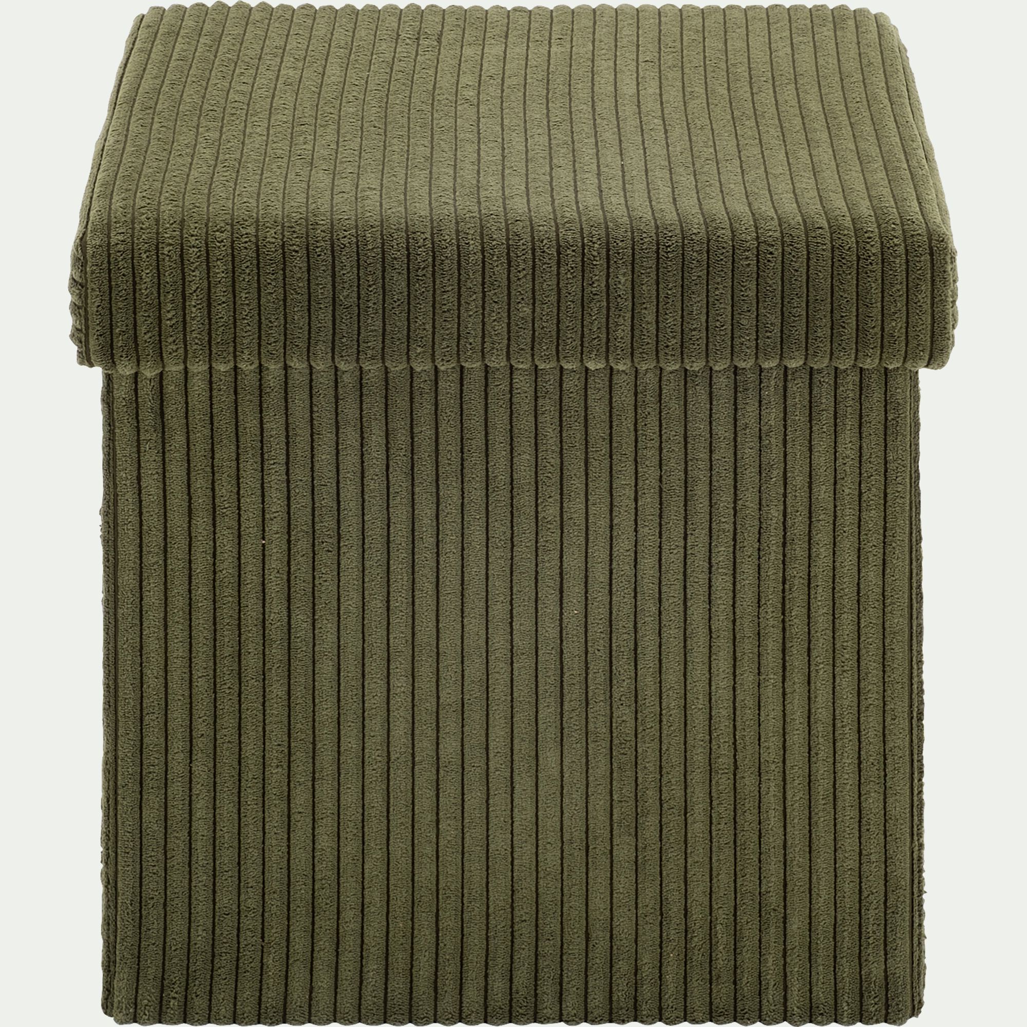 BAO - Pouf en tissu avec coffre de rangement H38 - vert
