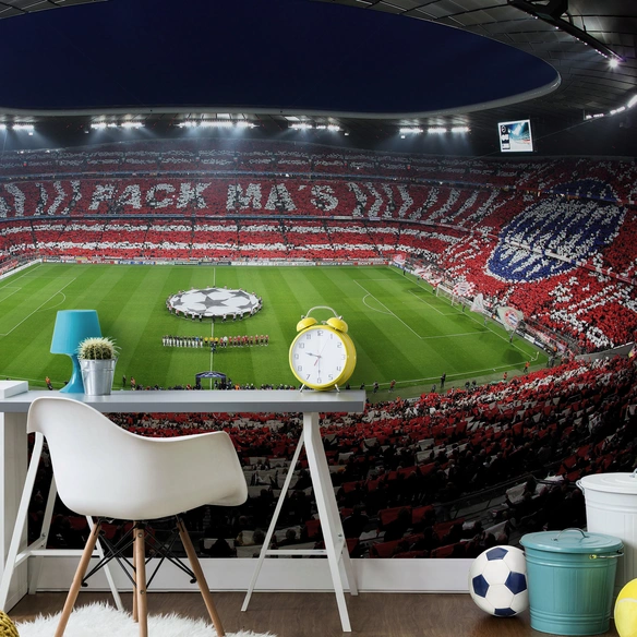 Vliestapete »XXL Vliestapete«, FC Bayern München Pack Mas, mehrfarbig, matt