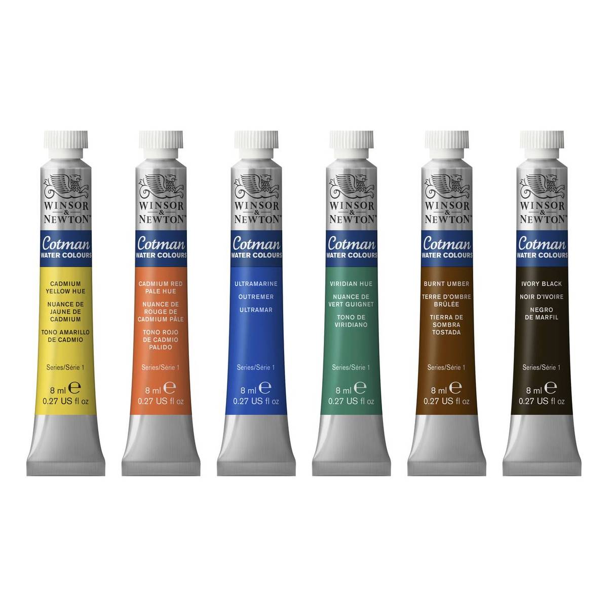 Winsor & Newton Cotman Watercolour Tubes 8ml 6 Pack