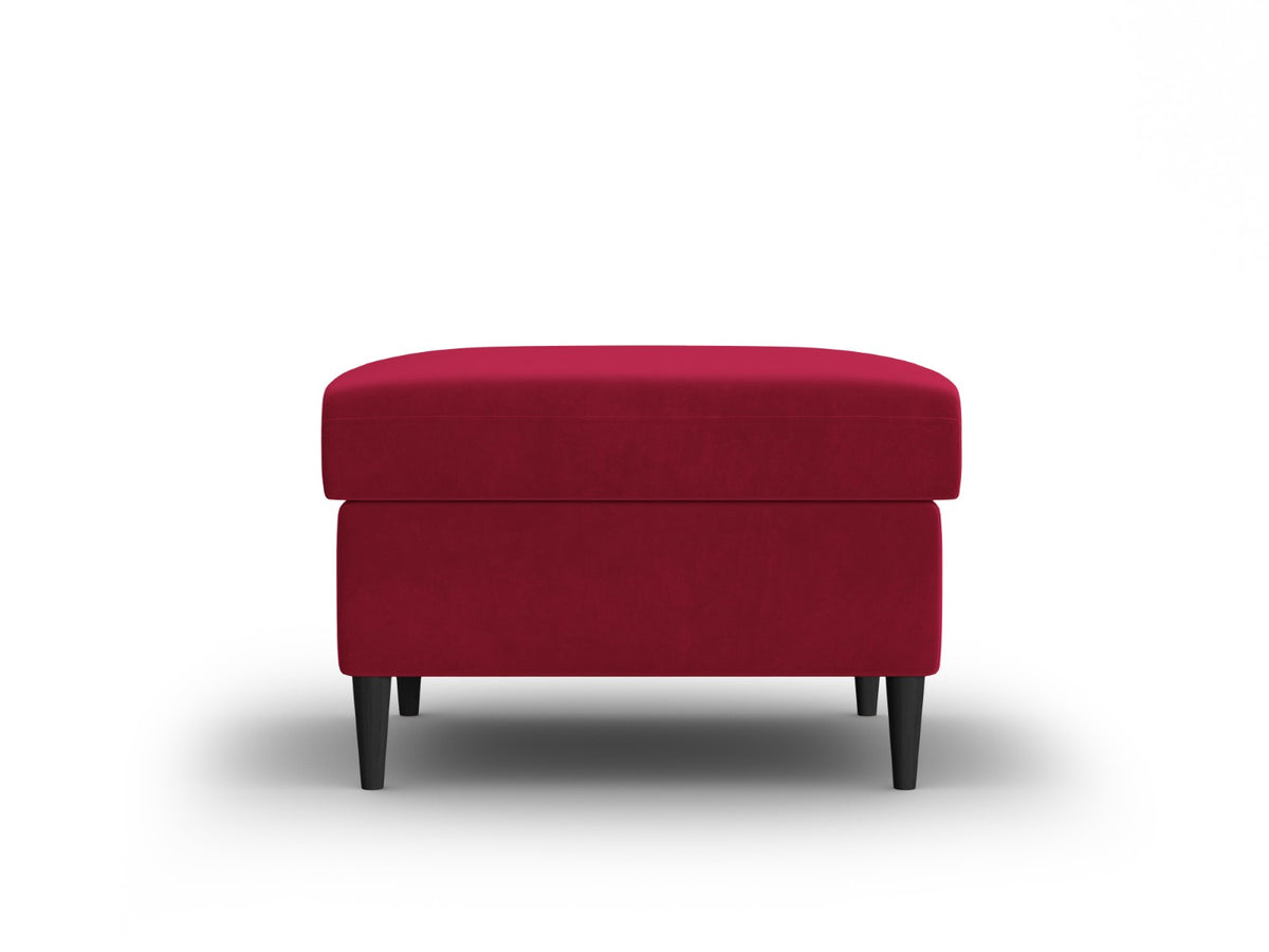 Cosmopolitan Design Poef Kyoto flueel rood - 70x70x45cm