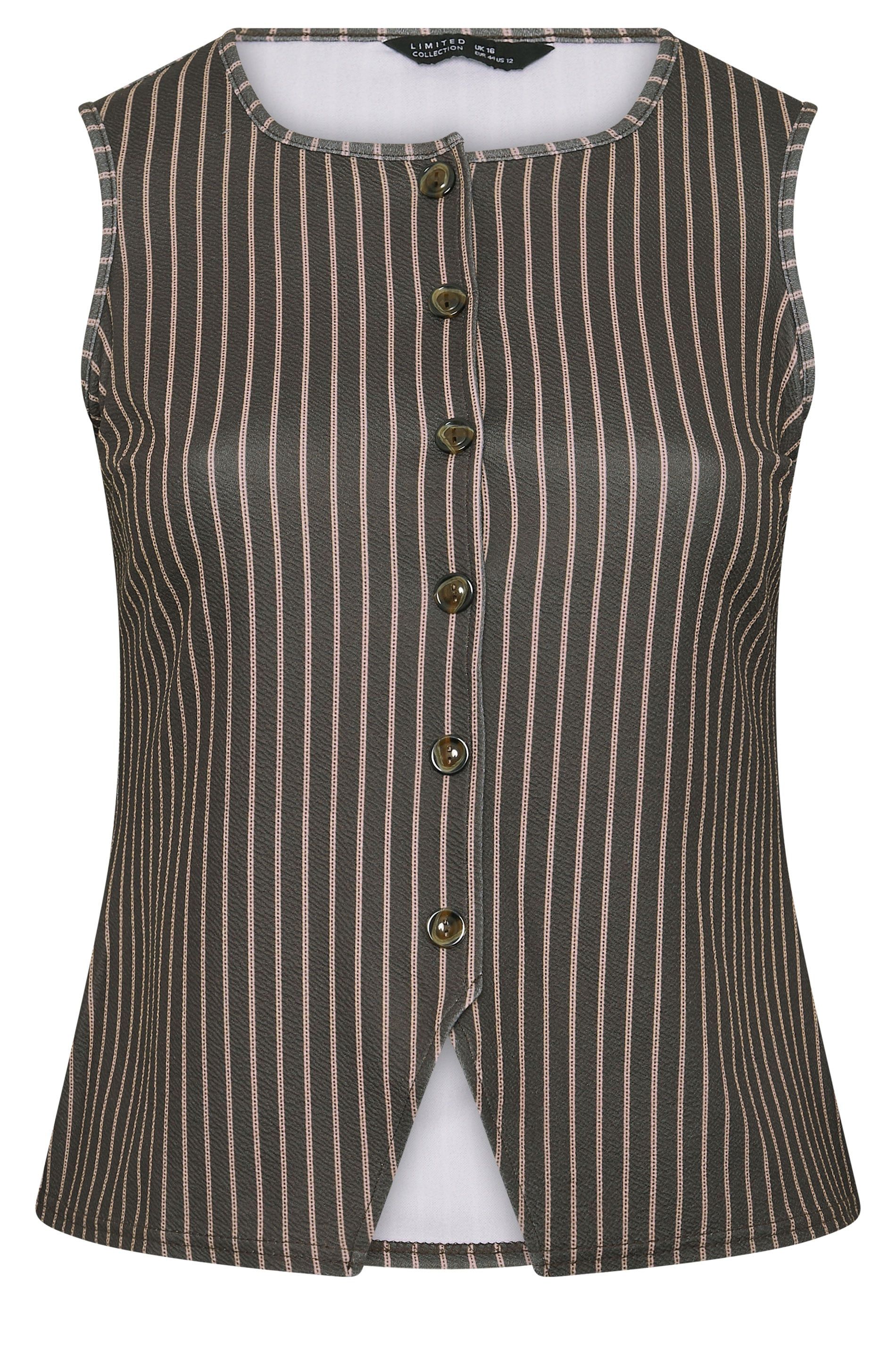 Yours Stripe Waistcoat