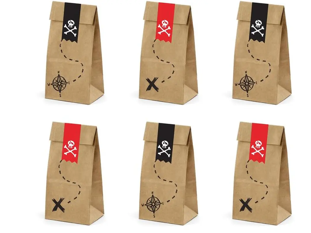 Geschenktüte 6er-Set Piraten
