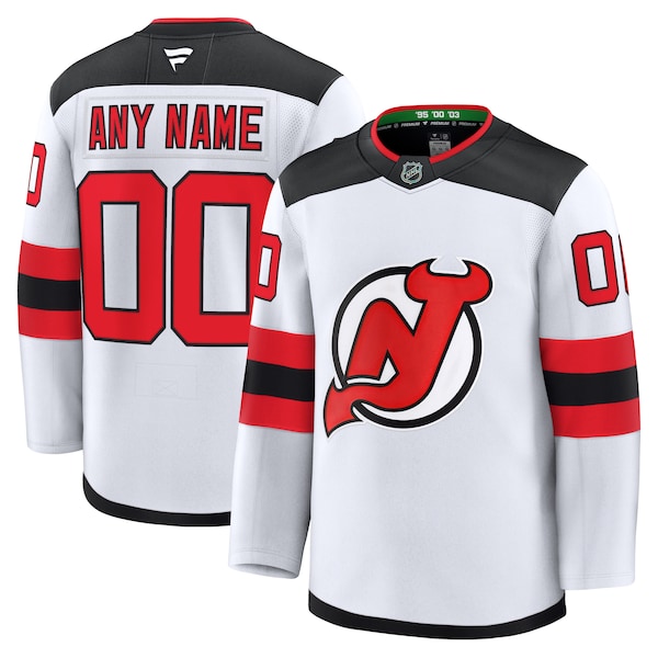 New Jersey Devils  Away Premium Custom Jersey - White/Black/Red