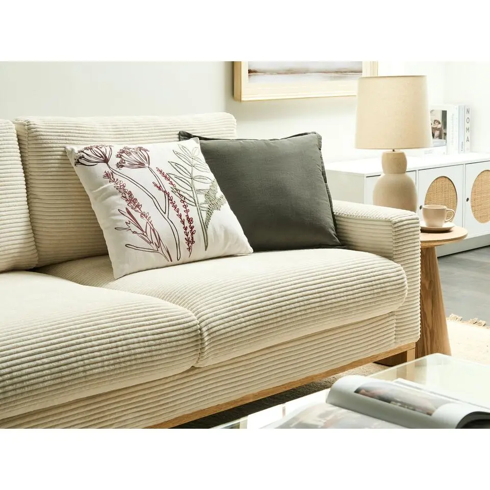 AGLAIA - Sierkussen set van 2 - Wit/Groen - Katoen