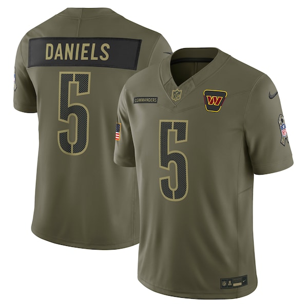 Jayden Daniels Washington Commanders Nike 2025 Salute to Service Limited Jersey - Olive