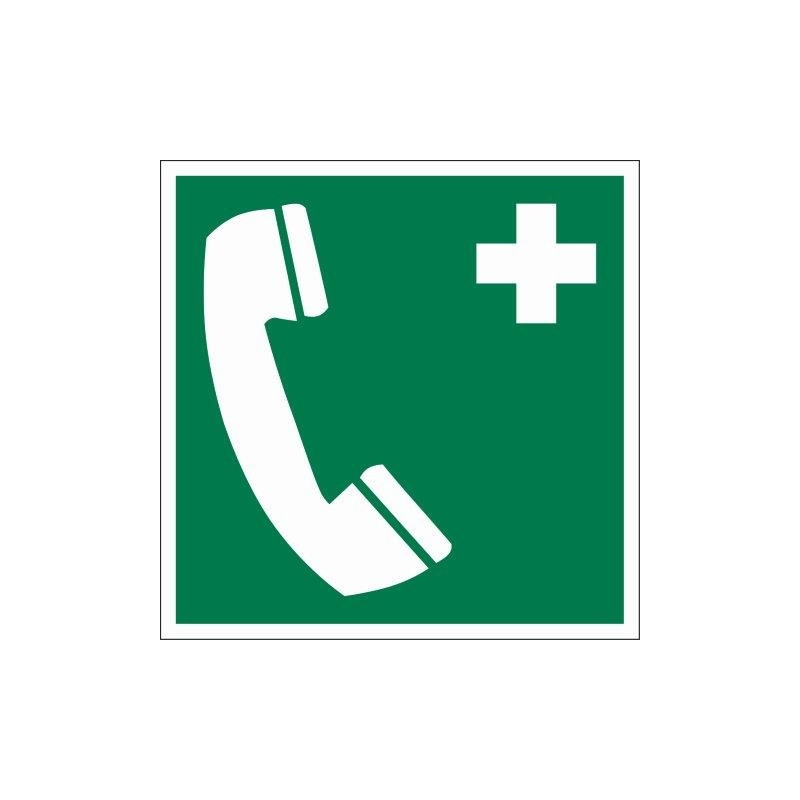 Pictogramme téléphone d'urgence 15 x 15 cm