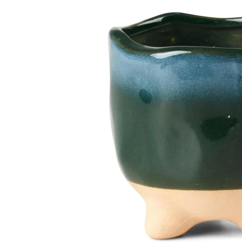 Bougies^CASA CERAMIC Bougie Dans Un Pot Bleu