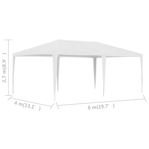 NNEVL Party Tent 4x6 m White