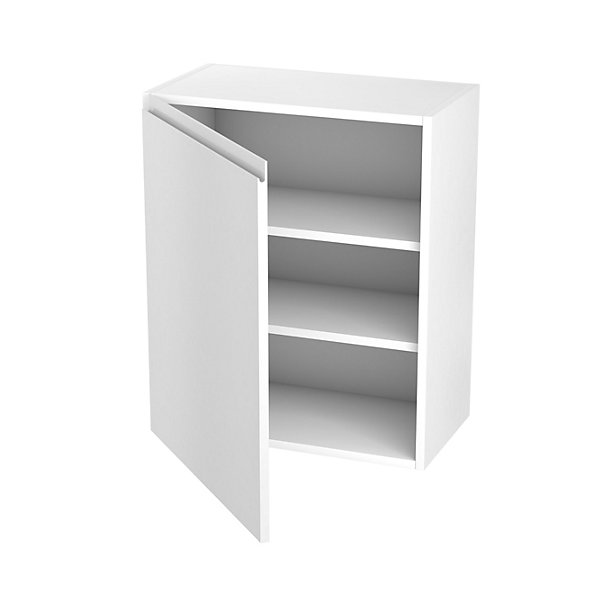 Meuble haut de cuisine avec 1 porte GoodHome Garcinia blanc brillant L. 60 x H. 72 cm