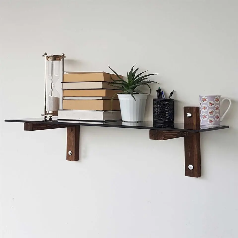 R1 Wandplank - GEHARD GLAS - Walnoot, Fume