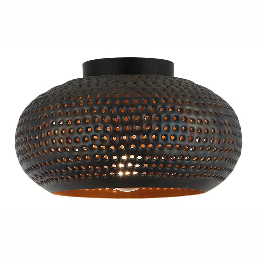 Freelight plafondlamp Fueco - 1 lichts - 35 x 19.5  cm - zwart bruin