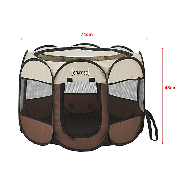 Parc pliable Telford pour animaux de compagnie 43 x 74 x 74 cm en.casa