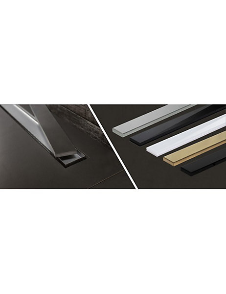 Caniveau de douche BOARD FRAMELESS 90x90 cm-En verre noir--55.00 --En verre noir